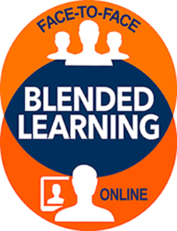 Icons representing face-to-face, blended, online, and HyFlex learning formats