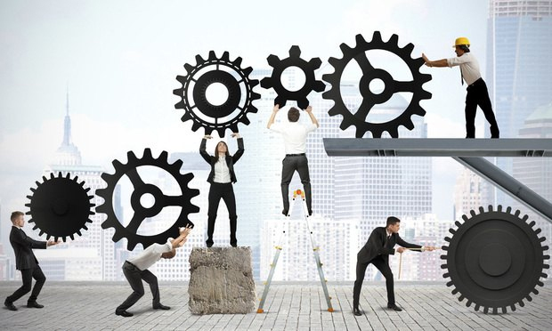 People moving Gears