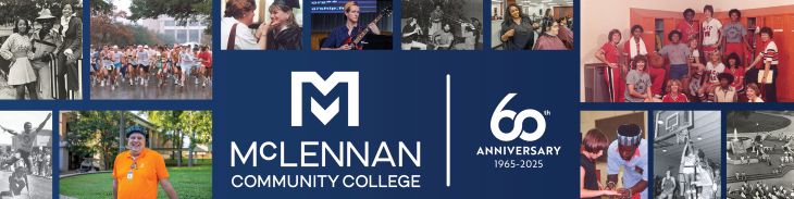 Collage featuring a cow, a garden with students working, and a bucket of vegetables, representing agriculture and community education at McLennan Community College.