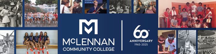 Collage featuring a cow, a garden with students working, and a bucket of vegetables, representing agriculture and community education at McLennan Community College.