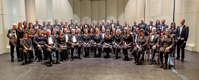 Waco Community Band Members Together in a Group