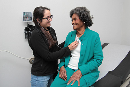 woman being treated