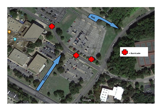 Map of COVID testing site