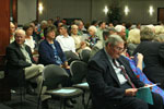 Audience group sitting in seats