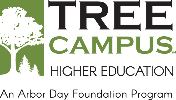 Tree Campus Higher Education Logo with a tree on it