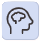 Person with Brain Icon